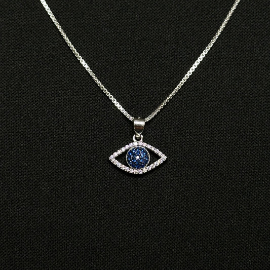 Sterling Silver Evil Eye Necklace