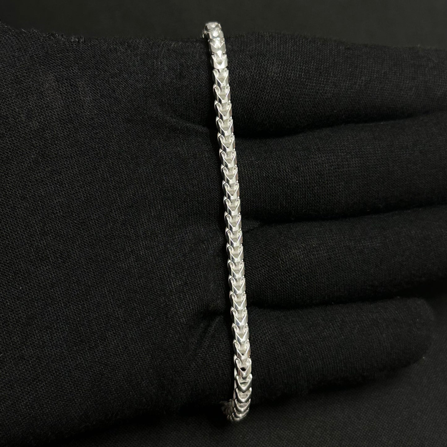 4MM Sterling Silver Franco Bracelet