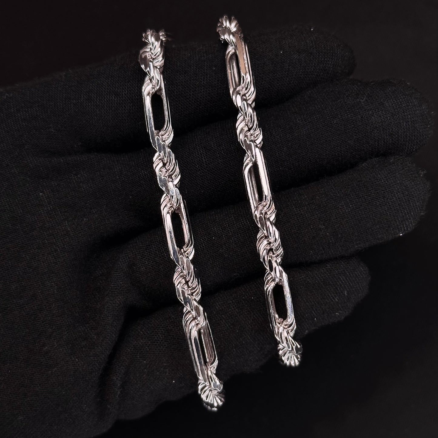 6MM Sterling Silver Figarope Milano Chain
