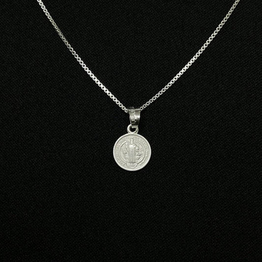 Sterling Silver St. Benedict Charm Necklace