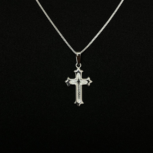 Sterling Silver Floury Cross Necklace