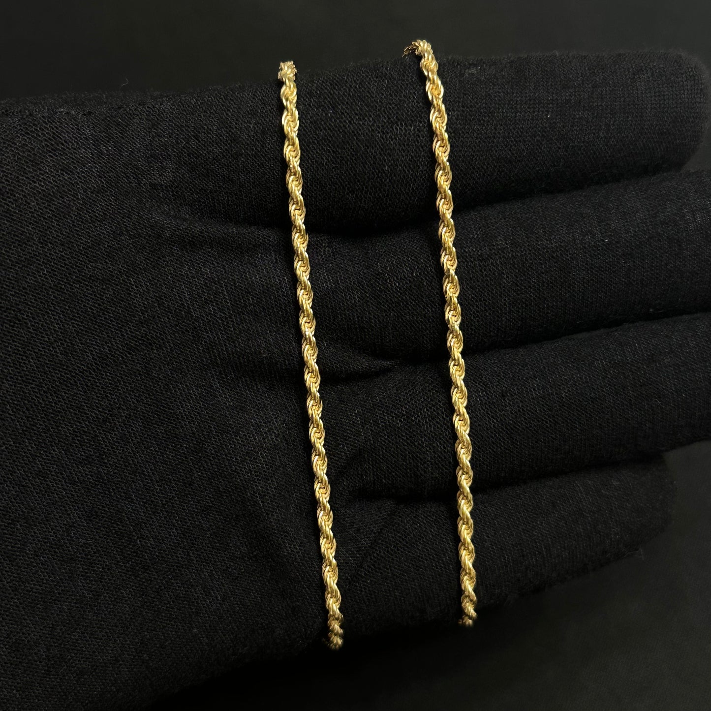 2MM Sterling Silver Vermeil Rope Chain