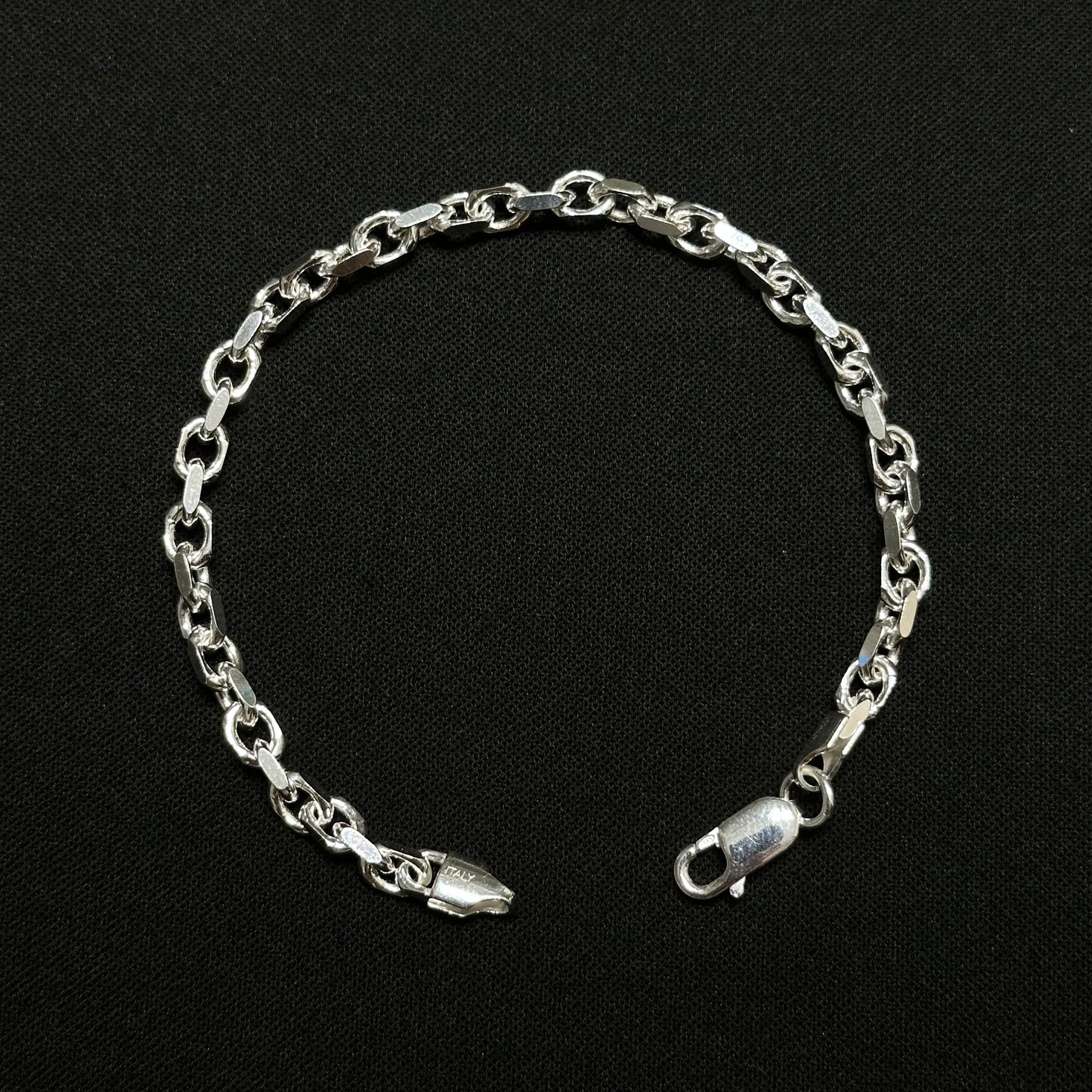 4MM Sterling Silver Anchor Bracelet