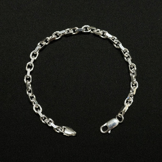 4MM Sterling Silver Anchor Bracelet