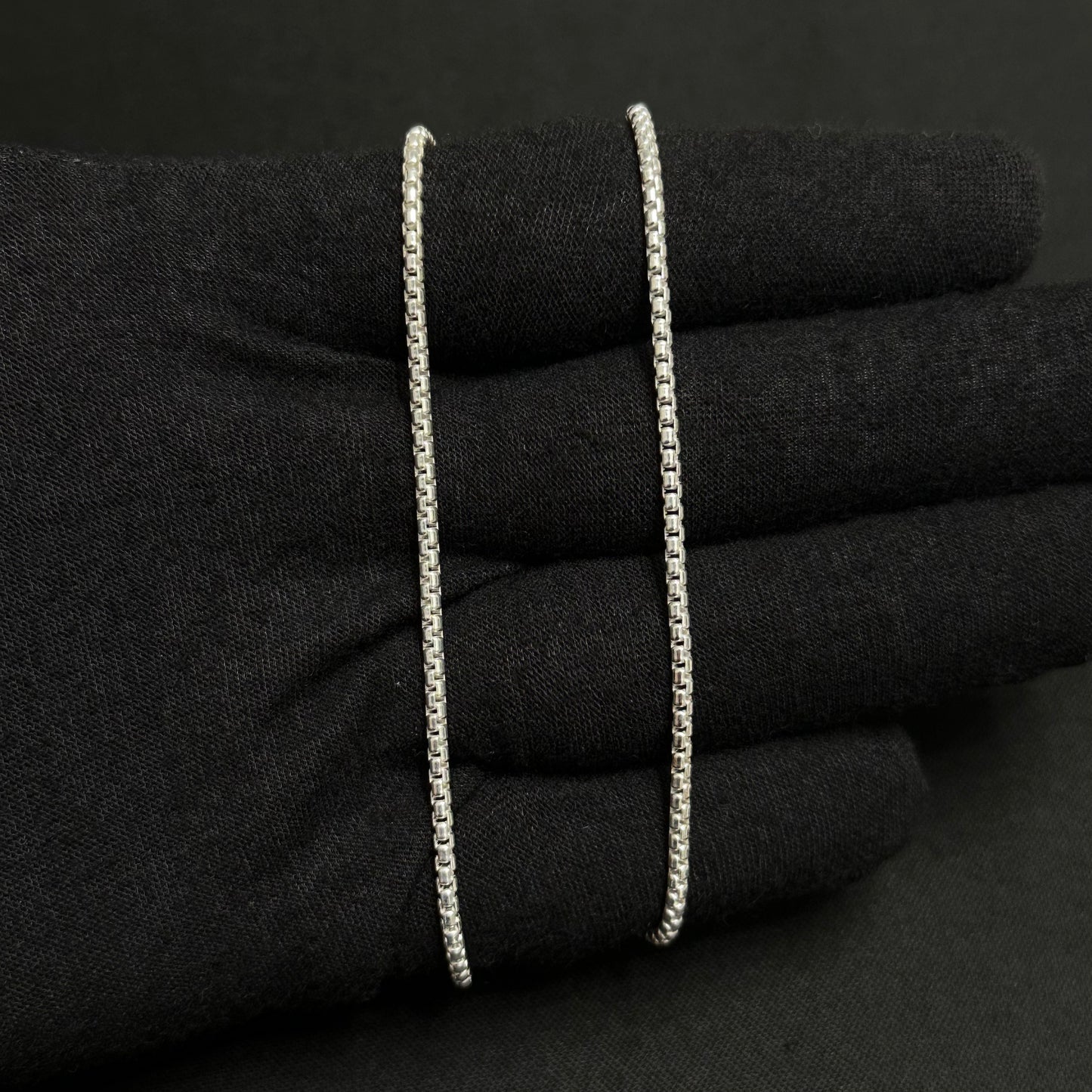 2MM Sterling Silver Rounded Box Chain