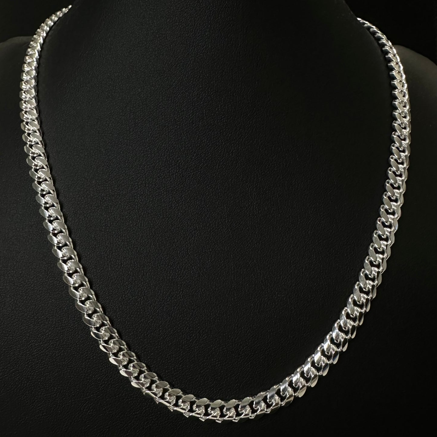 7MM Sterling Silver Miami Cuban Link Chain