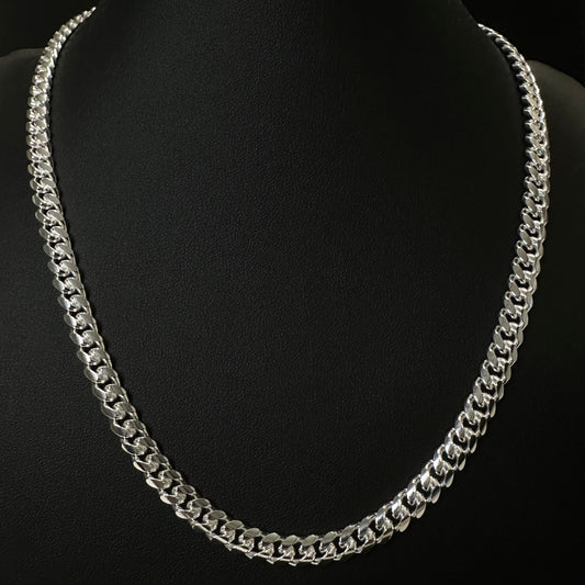 7MM Sterling Silver Miami Cuban Link Chain