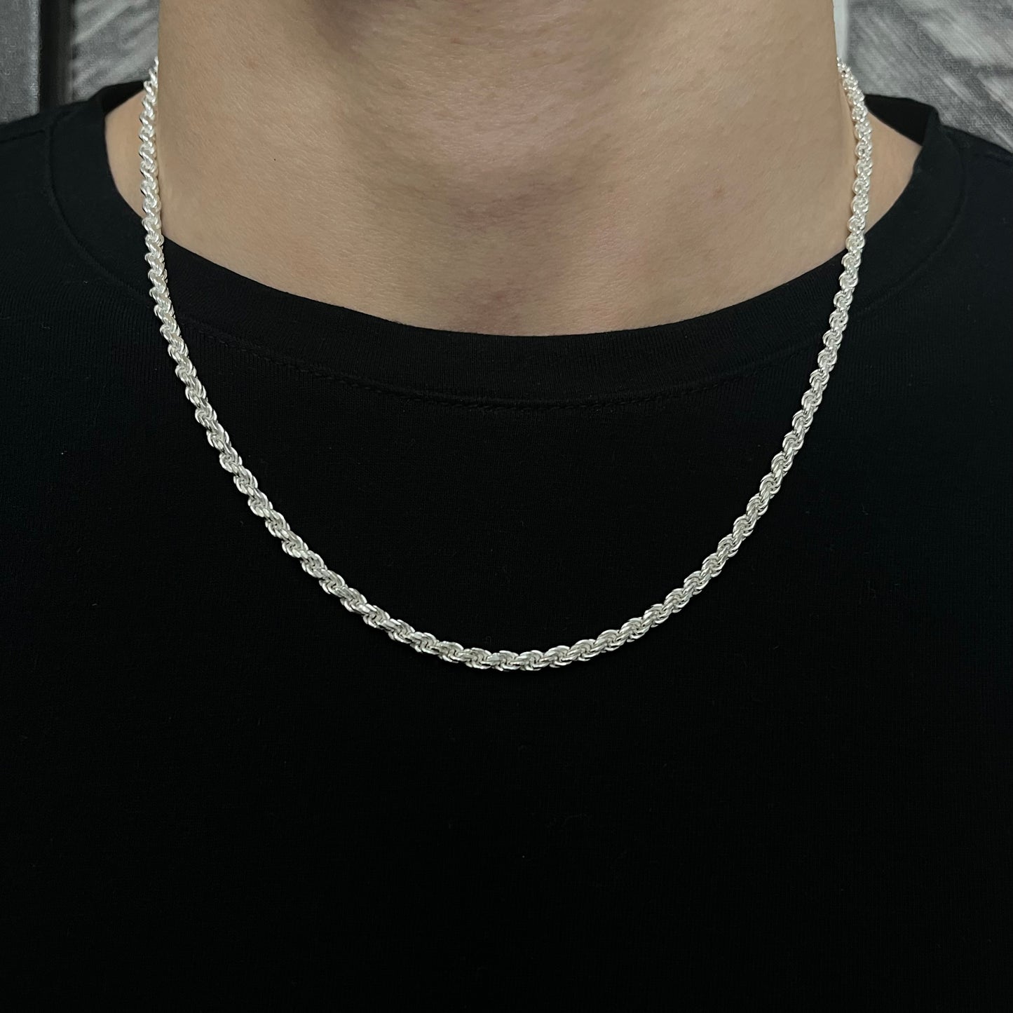 3MM Sterling Silver Rope Chain