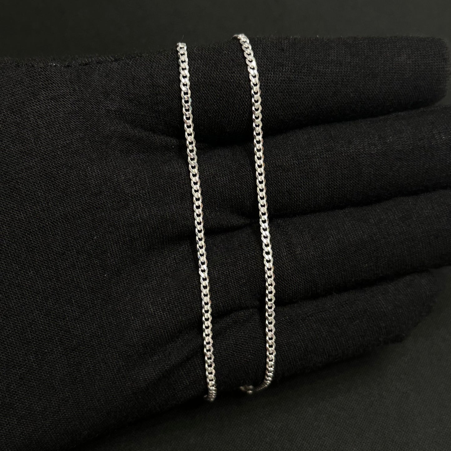 2MM Sterling Silver Flat Curb Chain