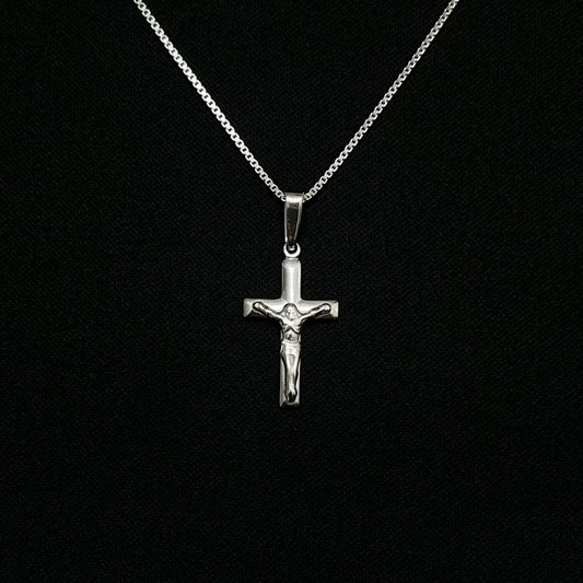 Sterling Silver Basic Crucifix Necklace