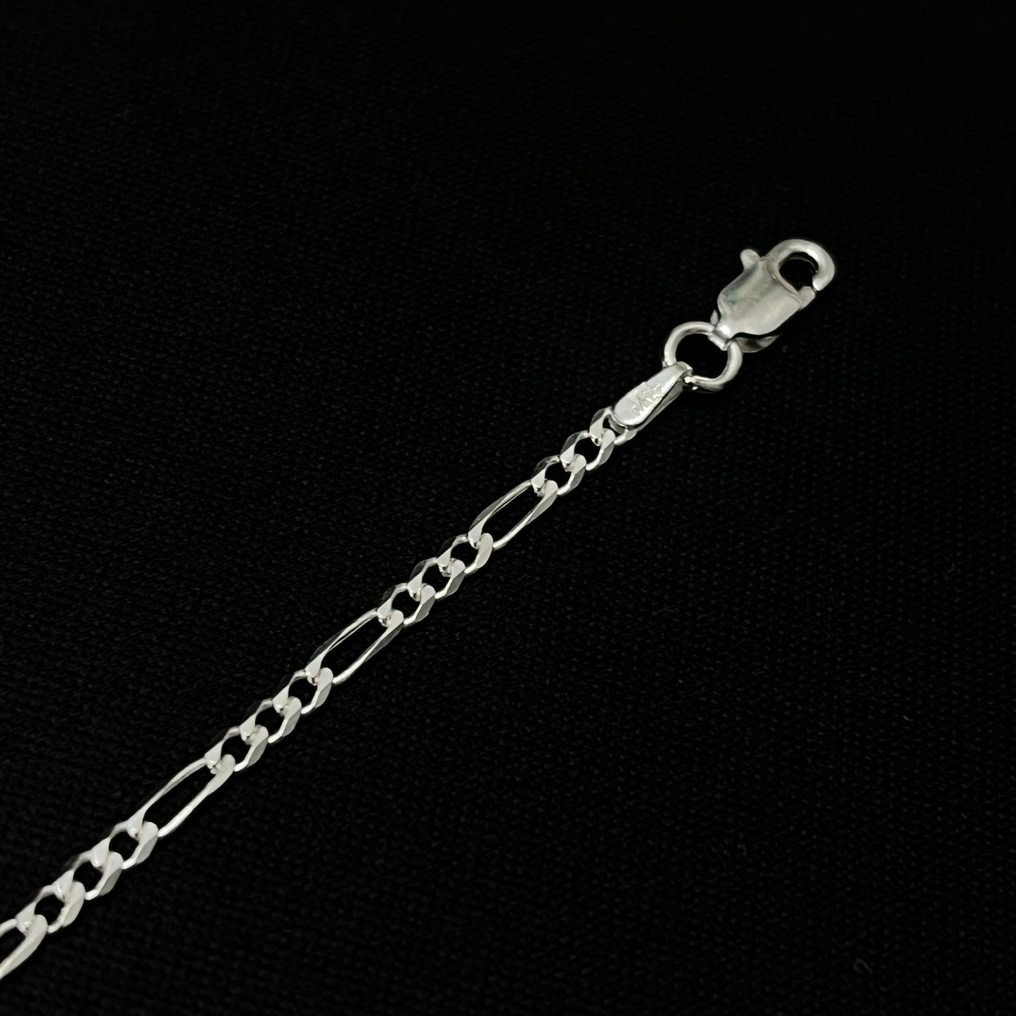 2MM Sterling Silver Flat Figaro Chain