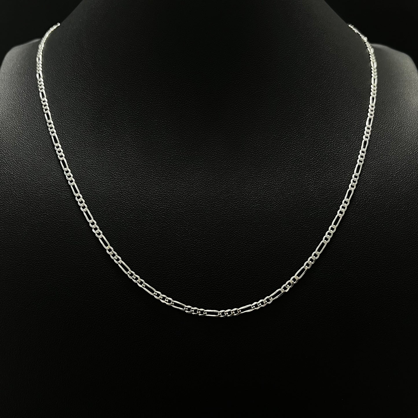 2MM Sterling Silver Flat Figaro Chain