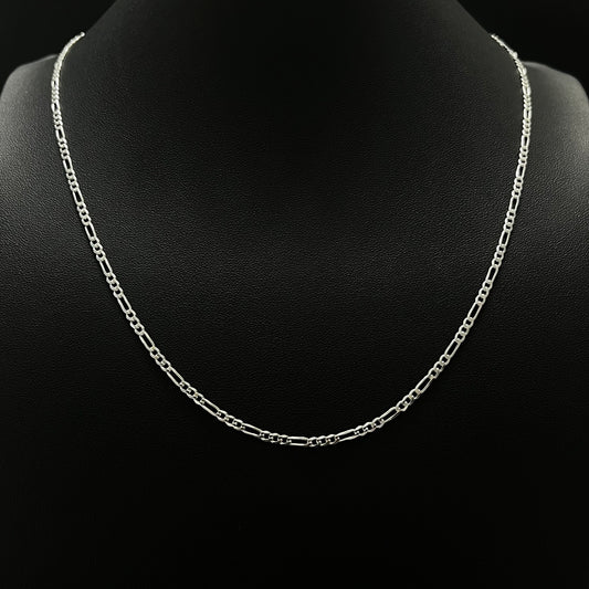 2MM Sterling Silver Flat Figaro Chain