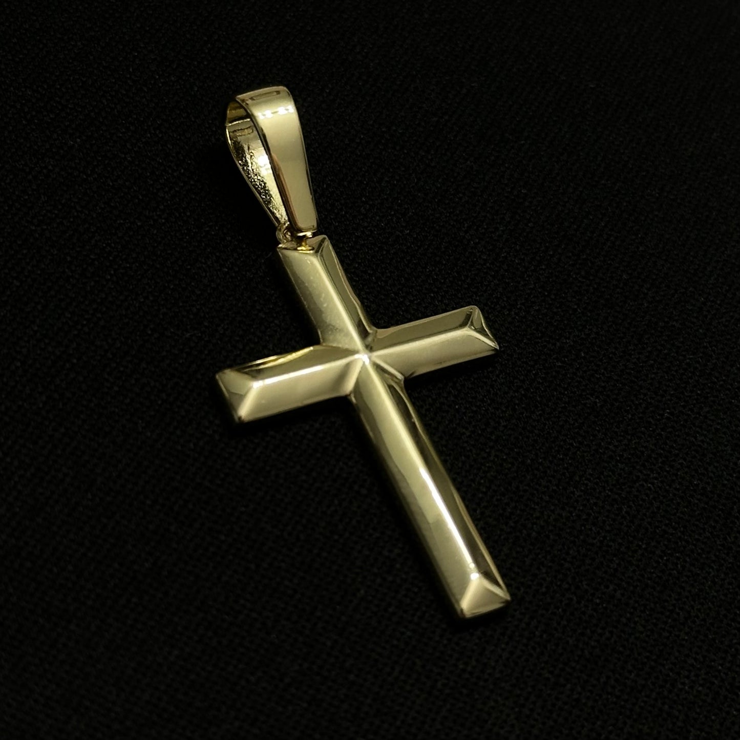 Sterling Silver Vermeil Plain Cross Pendant