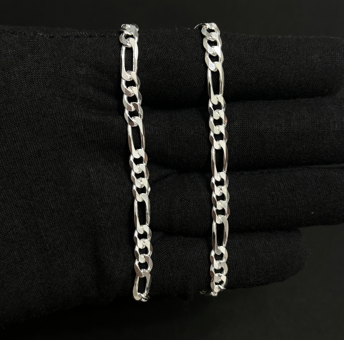 5.5MM Sterling Silver Classic Figaro Chain