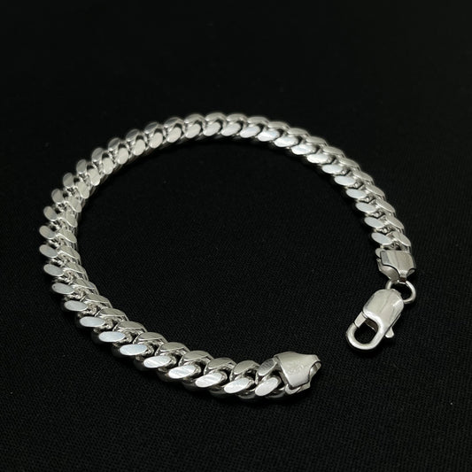 7.5MM Sterling Silver Miami Cuban Link Bracelet