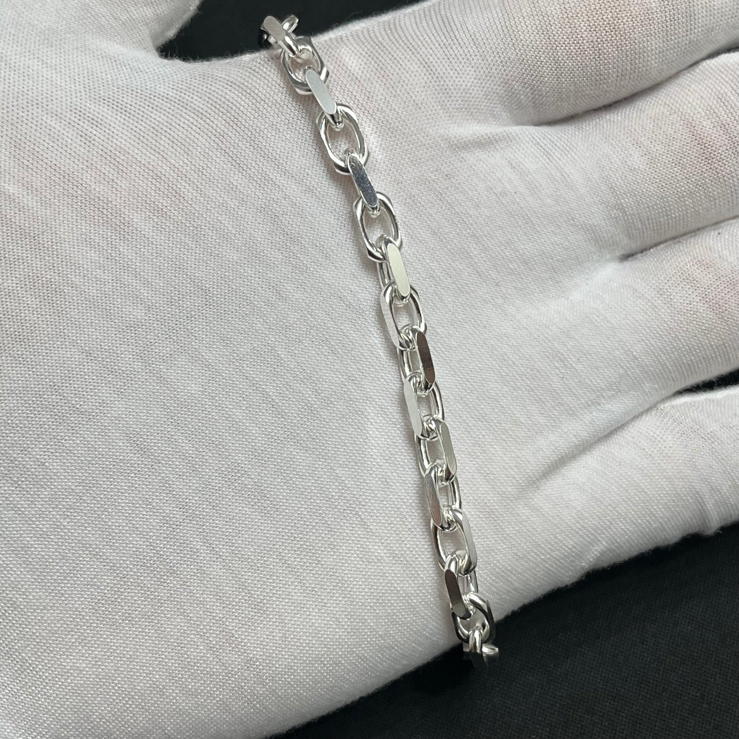 5MM Sterling Silver Anchor Bracelet