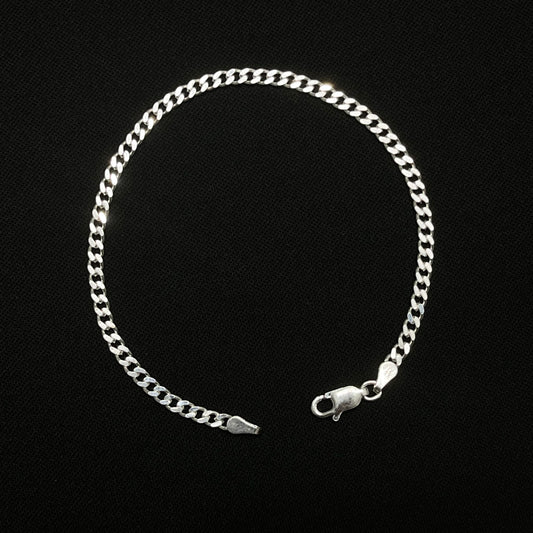 3MM Sterling Silver Curb Bracelet