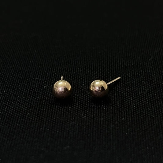 14k Gold Bead Stud Earrings