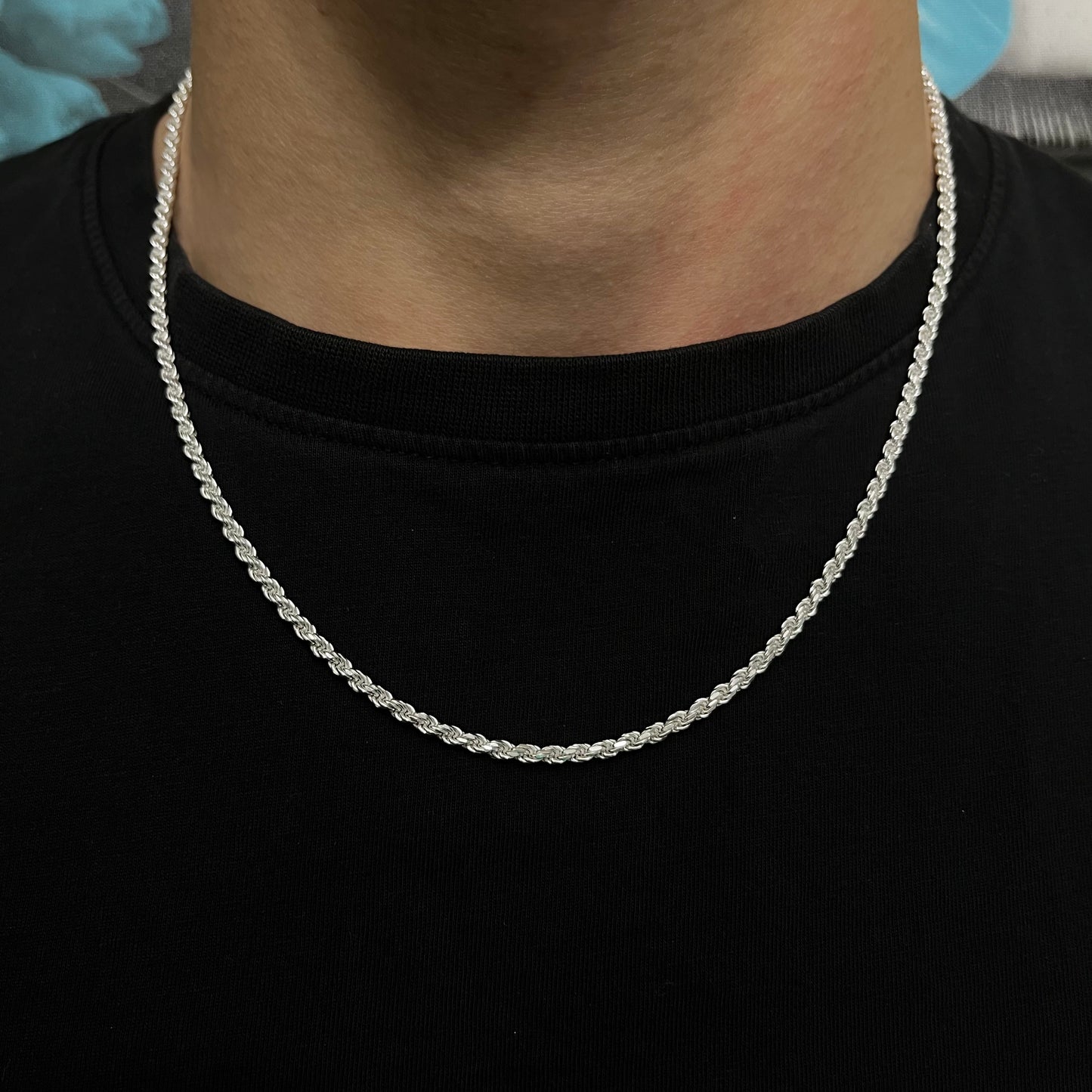 2.5MM Sterling Silver Rope Chain