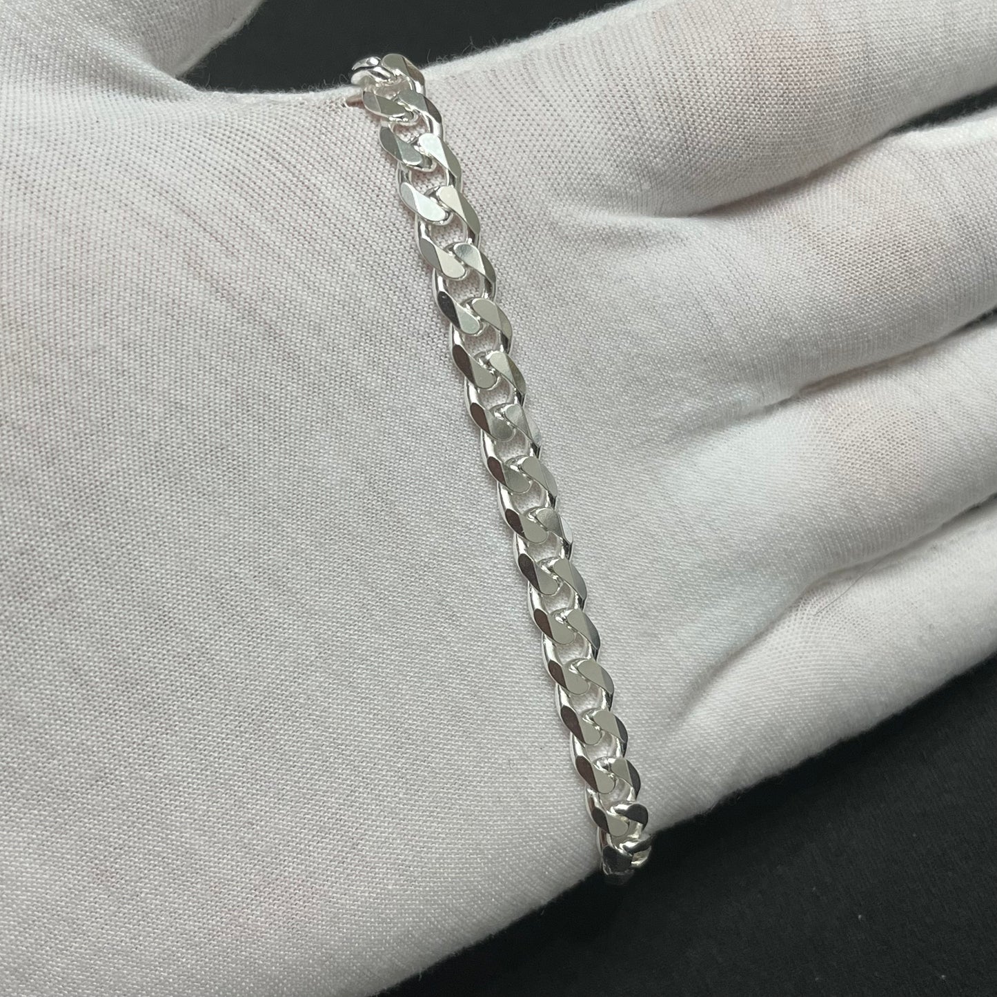 7MM Sterling Silver Curb Bracelet