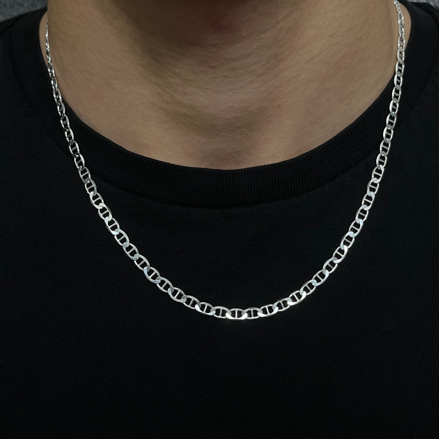 4MM Sterling Silver Mariner Chain