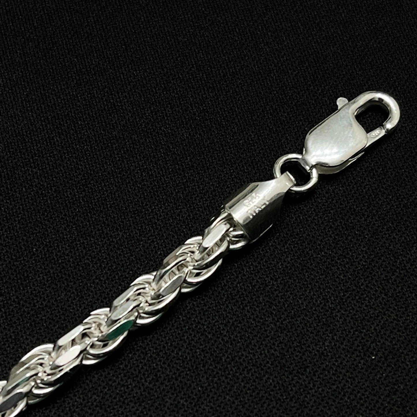 5.5MM Sterling Silver Rope Bracelet