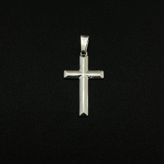 Sterling Silver Gold Plain Cross Pendant