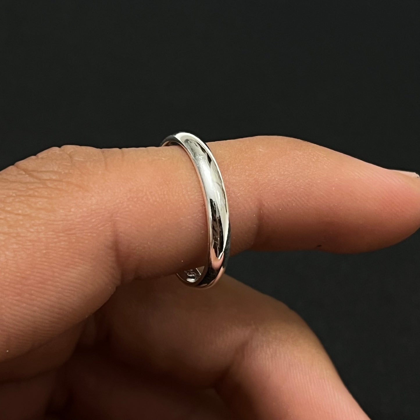 Sterling Silver 3MM Plain Band Ring