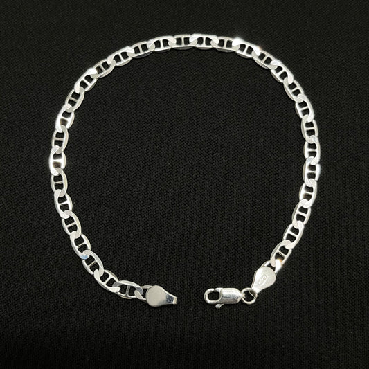 4MM Sterling Silver Mariner Bracelet