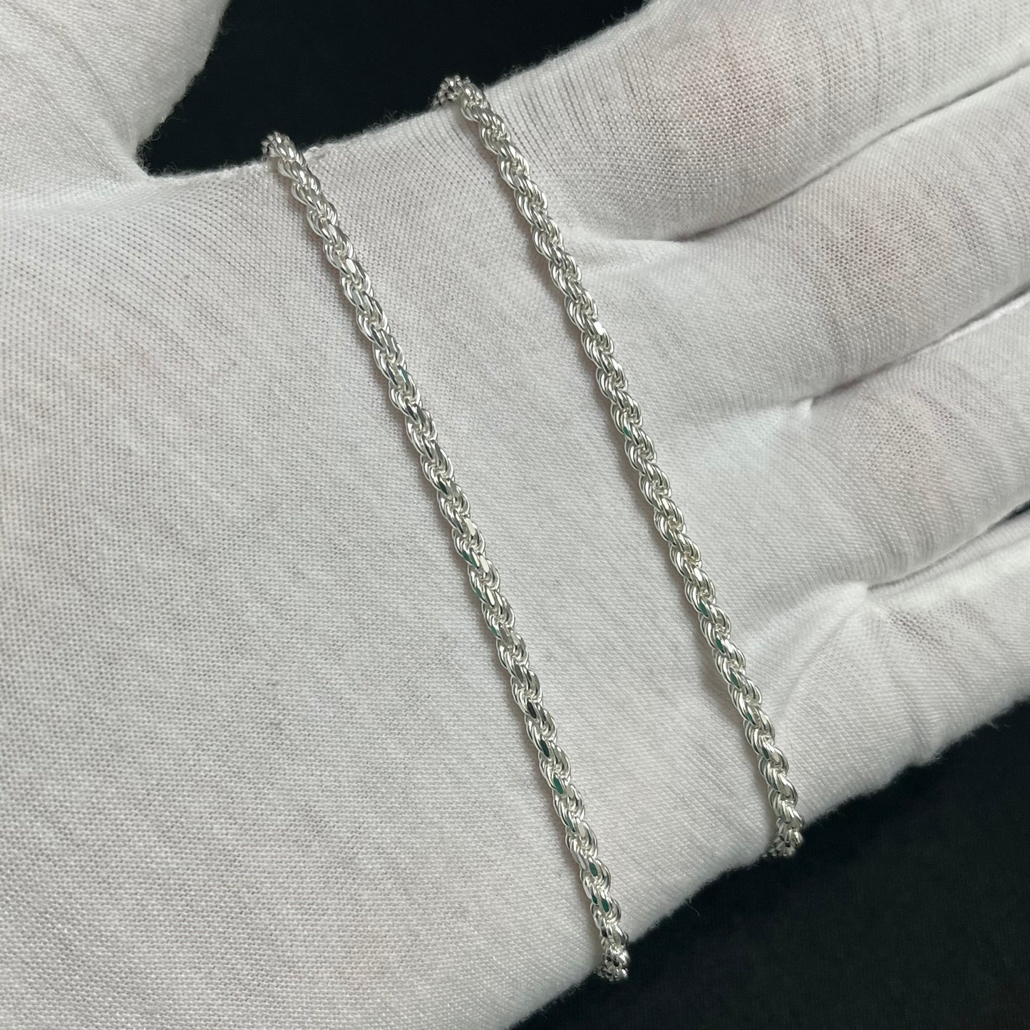 2.5MM Sterling Silver Rope Chain