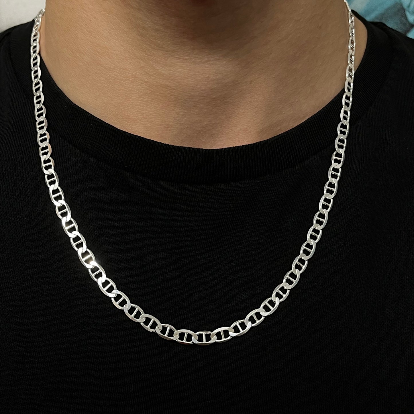 5MM Sterling Silver Mariner Chain