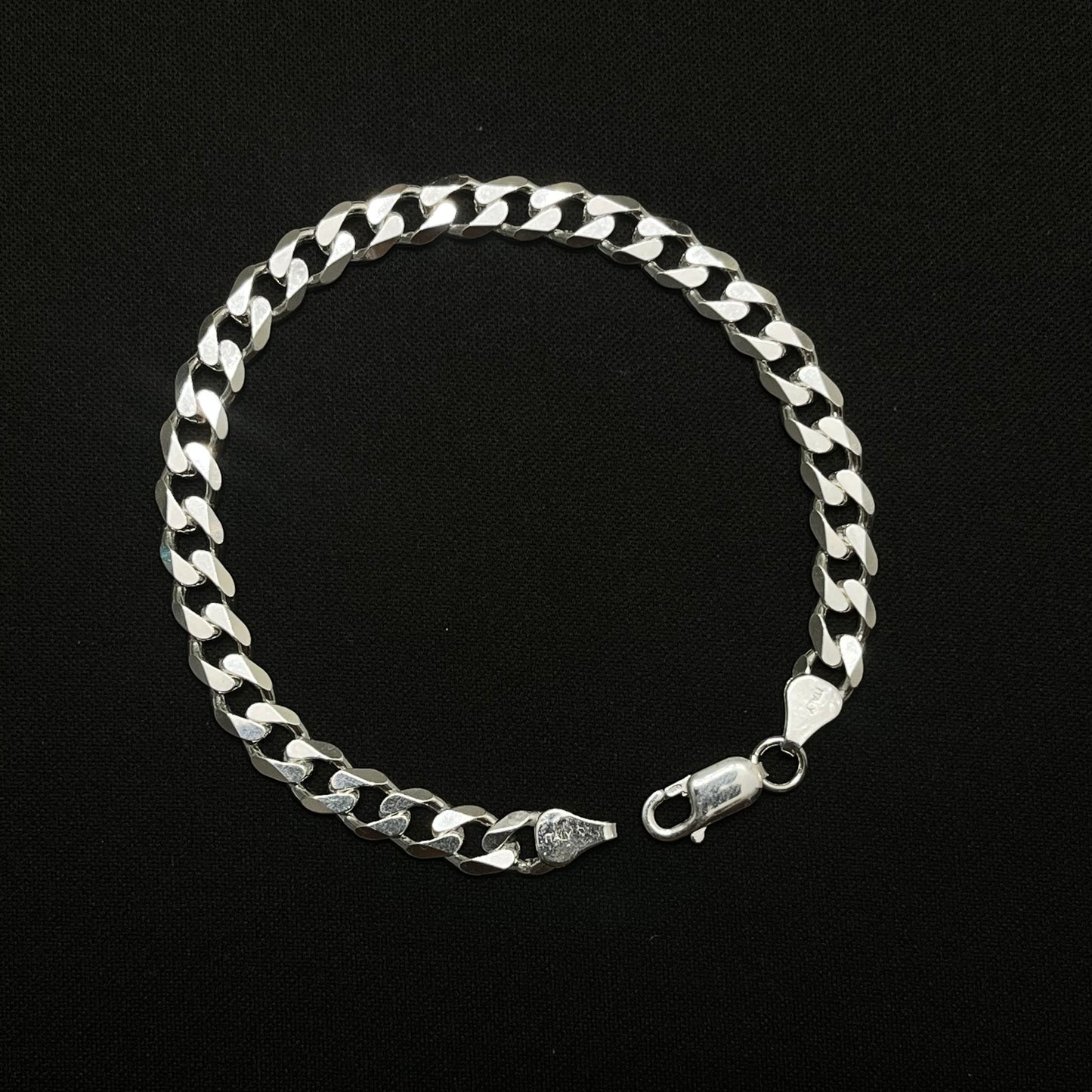 7MM Sterling Silver Curb Bracelet
