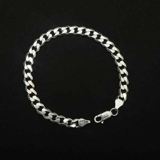 7MM Sterling Silver Curb Bracelet