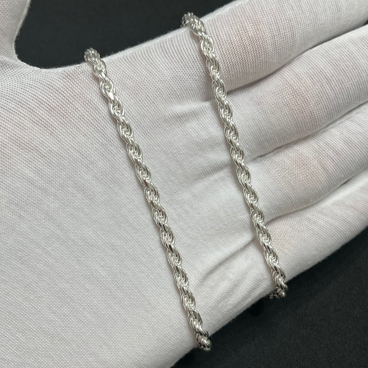 4MM Sterling Silver Rope Chain