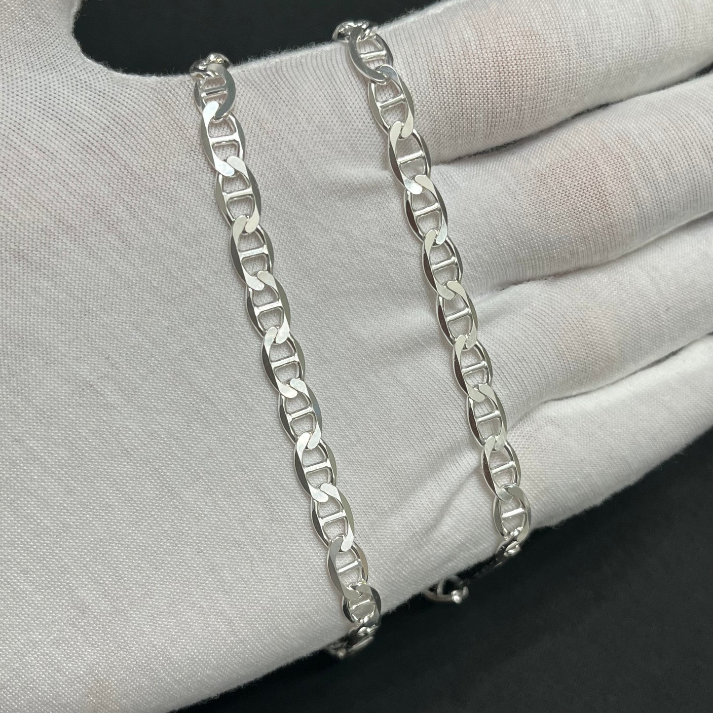 6MM Sterling Silver Mariner Chain