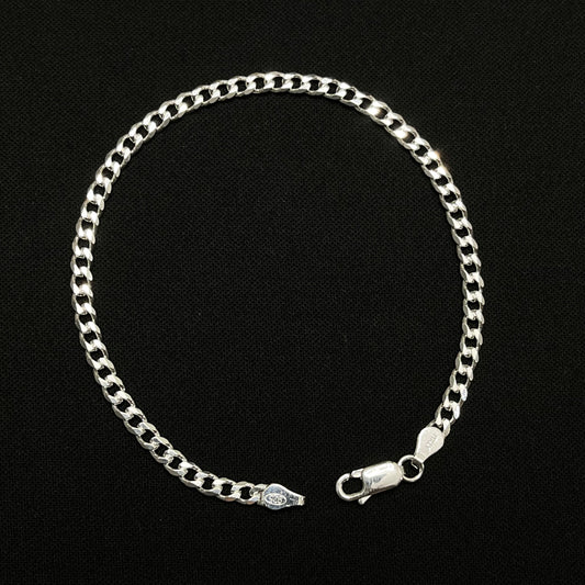 4MM Sterling Silver Curb Bracelet