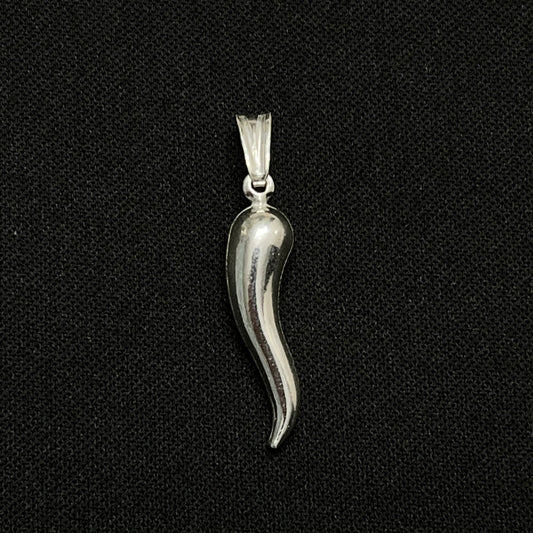 Sterling Silver Italian Horn Pendant