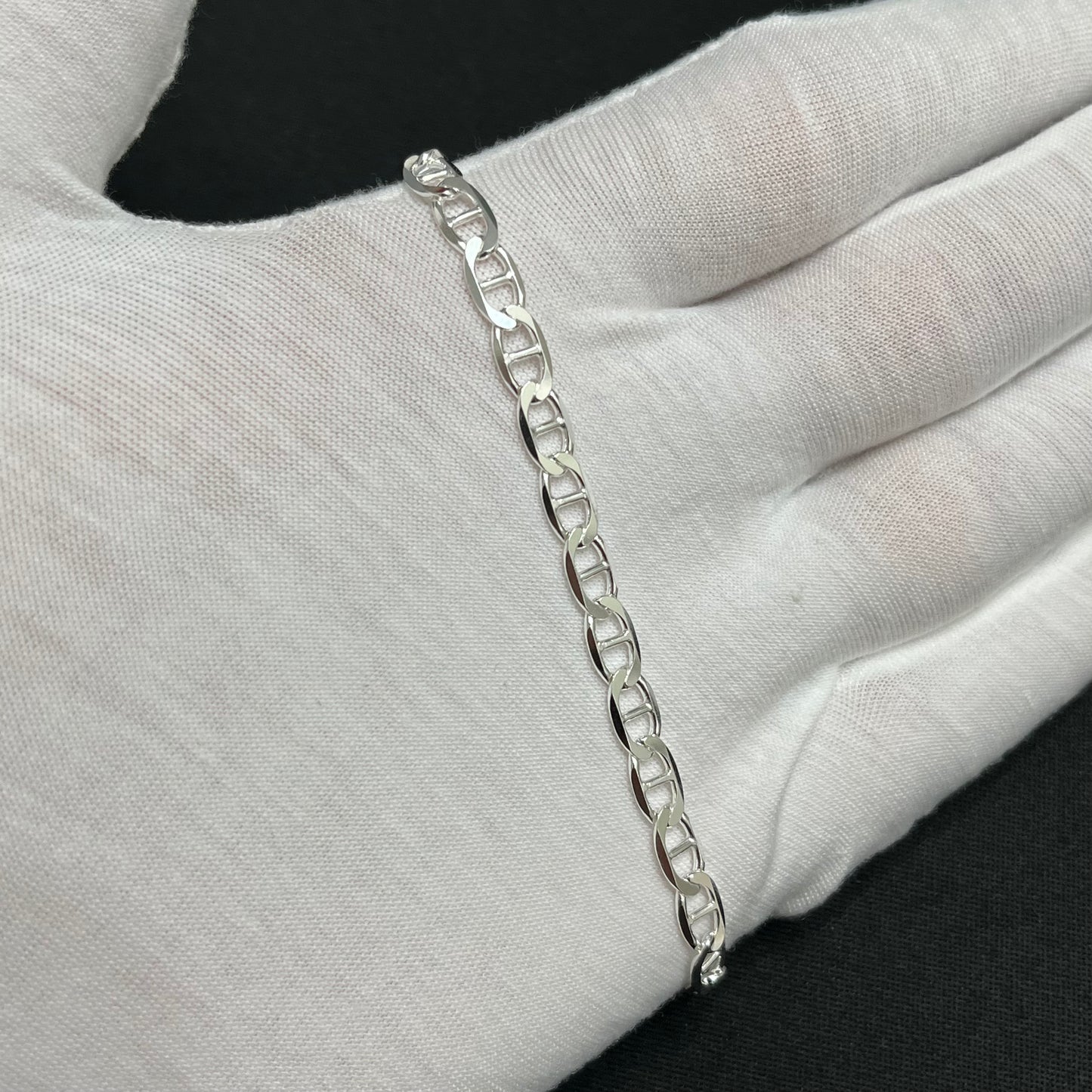 5MM Sterling Silver Mariner Bracelet